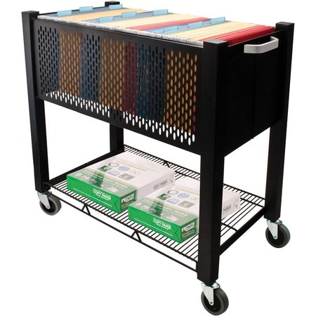 Vertiflex Open Top Filing Cart, 14"x28"x27", Black VRTVF53000